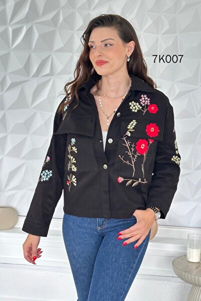 İnce Topuk Embroidered Gabardine Jacket 7K007