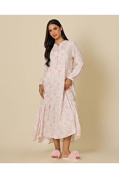 REDTAG Women Ivory Printed Nightgown