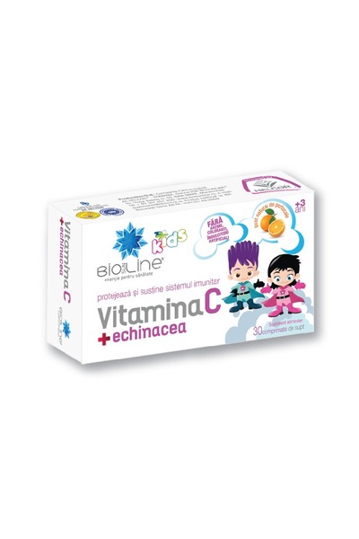 BioSunLine Vitamina C cu Echinacea copii x30cpr