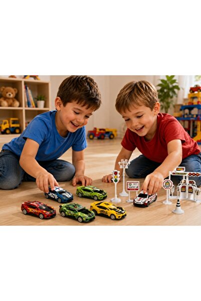 LEIBOO Set of 8 Metal Pull Back Cars, Police and Ambulance Emergency Vehicles...