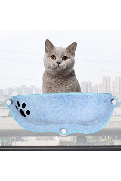 TERRIFI Tirevi Cat Window Bed, Hanging Mesh Pet Hammock with Suction Cups and...