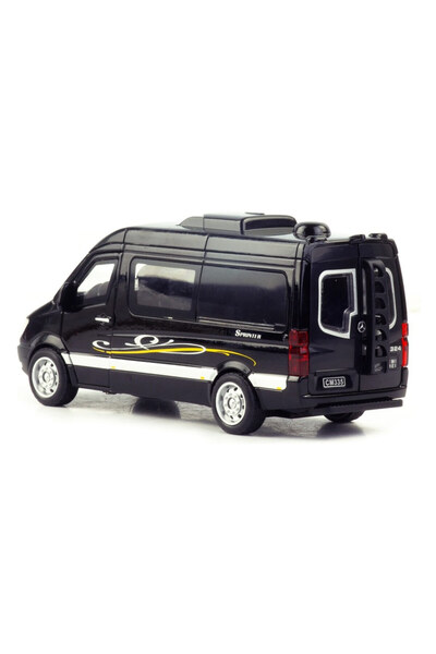 Feyza Oyuncak 1:32 Mercedes-Benz Sprinter Black Metal Minibus |   3+ Years Old |   1 Piece |   Fine Motor and Auditory Perception