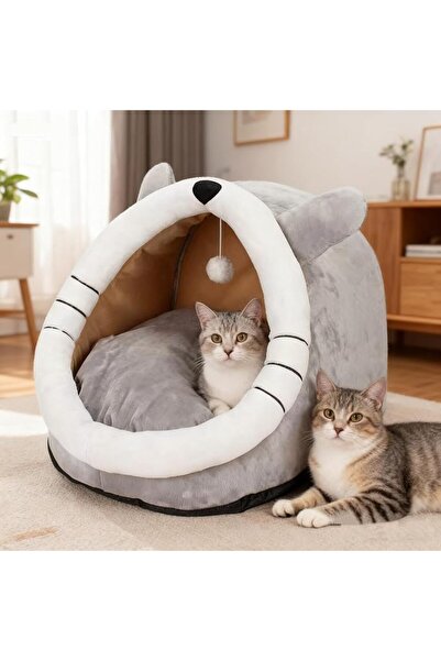Vinnatsu Semi-Enclosed All-Season Cat Bed, Removable and Washable Cat Beds fo...