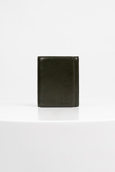 BAYDERİ Olis Genuine Leather Magnetic Closure Card Holder Wallet