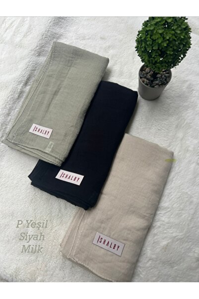 shalby Hijab Women's Soft Textured Cotton Crash Shawl Set of 3