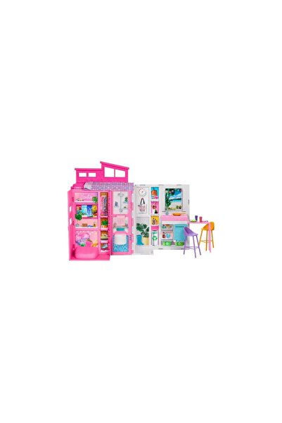 Barbie | Foldable Play House with Doll and Accessories