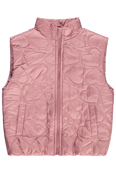 Civil Girls Kalpli Kapitone 6-9 Yaş Yelek - Pembe