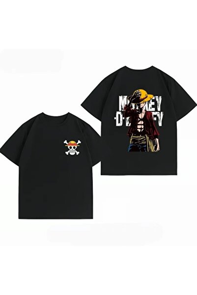 Vordevia One Piece majica sa printom Monkey D. Luffyja, pamučna, prevelika