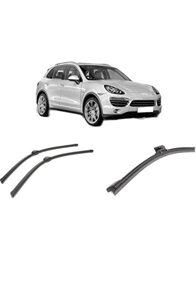 Bosch Σετ 3 υαλοκαθαριστήρων PORSCHE CAYENNE (92A) 2010-2018, για παρμπρίζ κα...