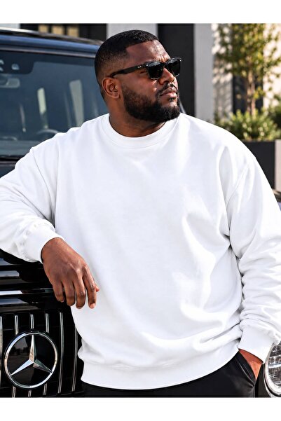 BENROMA 3 Yarn Combed Cotton Plus Size Unisex Sweatshirt Me4