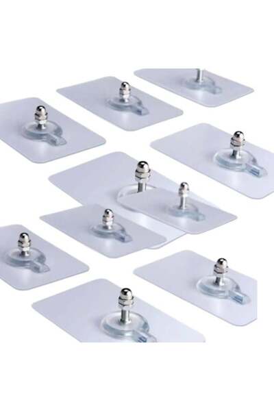 E-ANAMAG Set de 10 bucati, Carlige adezive fara gaurire design simplu, pentru...