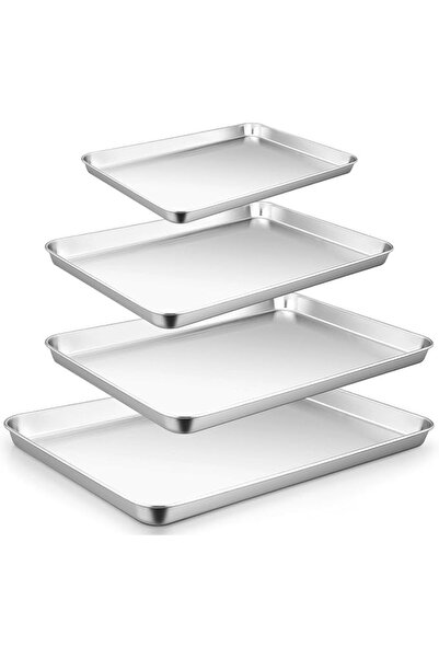 GENERAL E-far Baking Sheet Pan Set of 4 (40/31/26/23 CM), Stainless Steel Coo...