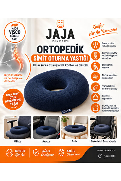 Genel Markalar Jaja Ortopedik Visco Simit Oturma Yastığı