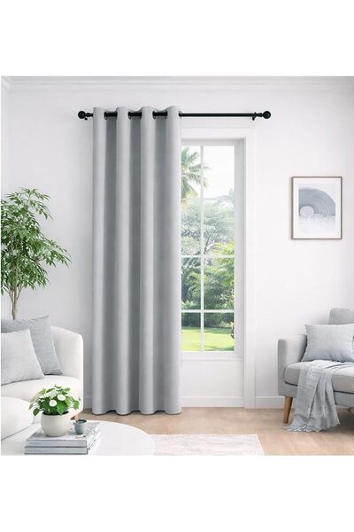 L&Wen Solid Blackout Curtains for Bedroom and Living Room, Drapes Grommet Roo...