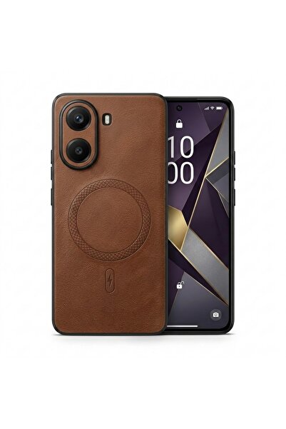 Nezih Case Poco X7 Pro ile Uyumlu Kamera Korumalı Suni Deri Manyetik Şarj Öze...