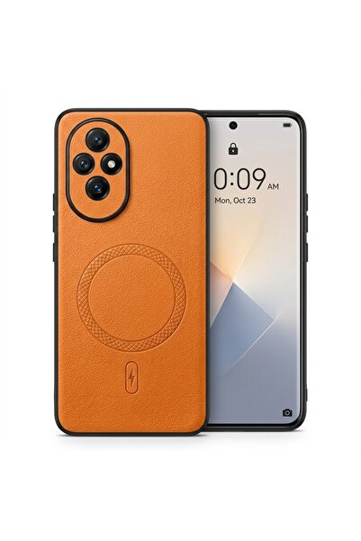 Nezih Case Huawei Honor 200 Pro ile Uyumlu Kamera Korumalı Suni Deri Manyetik...