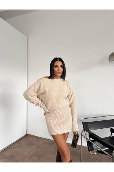 Flarsky Women's Suit-Look Soft Knitwear Dress
