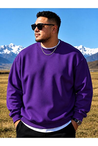 BENROMA 3 Yarn Combed Cotton Plus Size Unisex Sweatshirt Me2