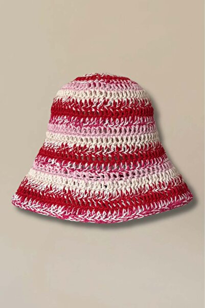 MELUSH Striped Retro Style Knitted Hat, Hand Knitted Bucket Hat - Bucket Hat