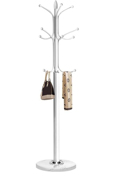 GENERAL Metal Coat Rack Stand with Natural Marble Base, Coat Rack Freestandin...