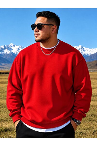 BENROMA 3 Yarn Combed Cotton Plus Size Unisex Sweatshirt Me2