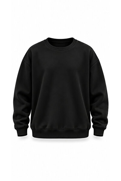 Karatopak Two Threaded Cuffed Crew Neck Oversize Unisex Sweatshirt