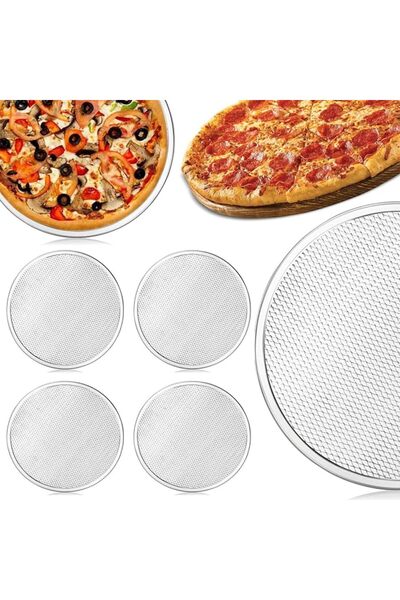 ALMEKAQUZ 4 Pack 10 Inch Pizza Screen, Aluminum Alloy Pizza Pan for Oven Nons...