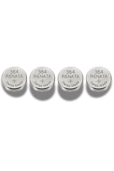 RENATA Set de 4 baterii de ceas 364, SR621SW, 1.55V, Oxid de argint, Fabricat în Elveția