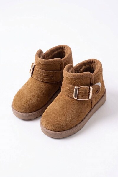 AlbiShoes Unisex Kız Erkek Çocuk Bebek Cırtlı Ev Botu Ev Ayakkabı Panduf Mini Bot Kreş Okul Günlük