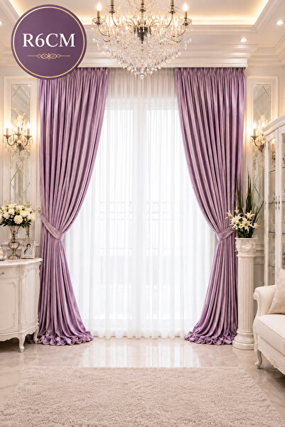 Liz Line Set doua draperii catifea, opacitate 70%, cu rejansa lata de 6 cm, p...