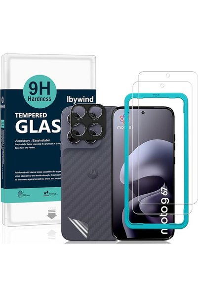GENERAL ايبيويند واقي شاشة لموتورولا موتو G67/G77/G87/G ماكس 5G، عبوة من قطعت...