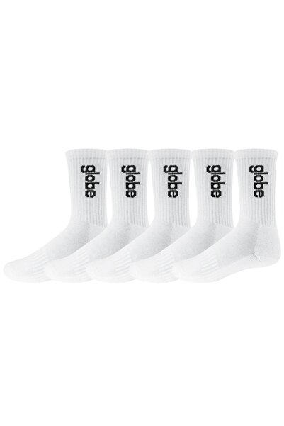 Globe O.G VERT LOGO ΨΗΛΕΣ ΚΑΛΤΣΕΣ 5 ΤΕΜΑΧΙΑ ΛΕΥΚΟ 39-44.5