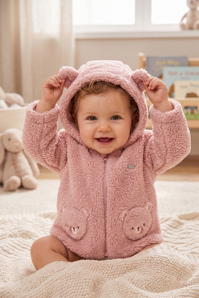 Bebetto Velsoft Fiber Coat (Teddy/26) Pink