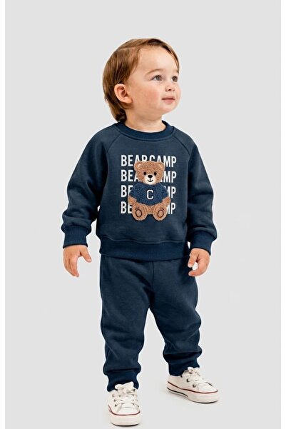 Valia Baby طقم ملابس للأطفال الأولاد من القطن المطرز من "BEAR CAMP" مكون من ق...