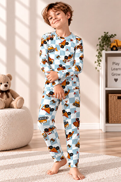 Free Beka Patterned Crew Neck 100% Cotton Interlock Fabric Boys' Long Sleeve ...