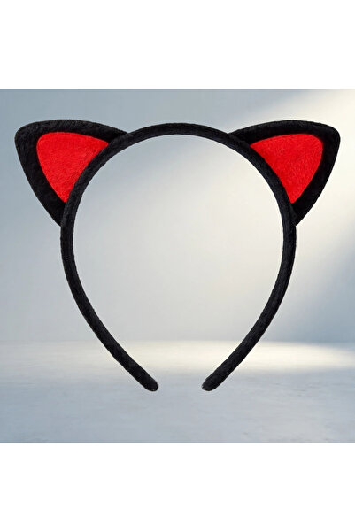 MEKs Fun Cat Ear Crown Red Black Children's Costume Accessory