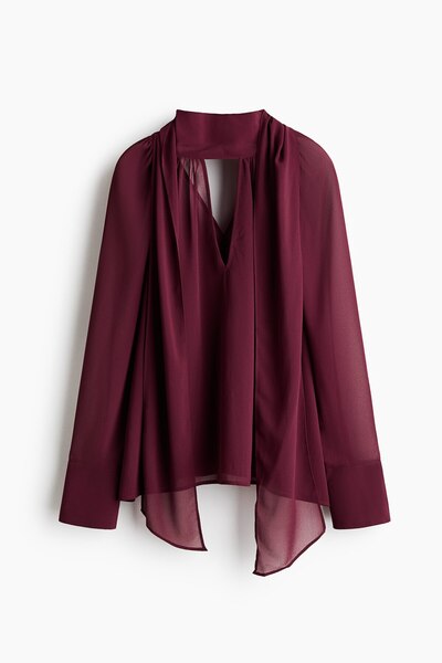 H&M Şal Yakalı Bluz
