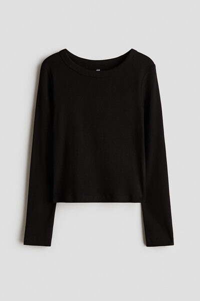 H&M Pamuklu ve Ribanalı Üst