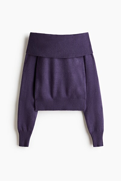 H&M Omuzları Açık Kazak