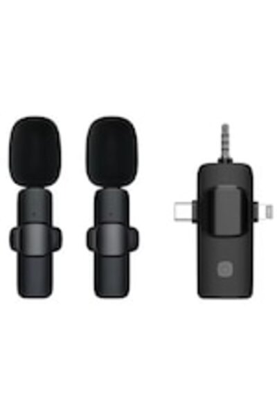 odjas Set 2 Microfoane Lavaliera Profesionale, Qyzer®, Microfoane Wireless La...