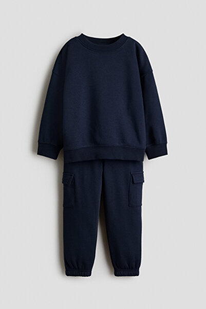 H&M 2 Parçalı İçi Tüylü Sweatshirt Set