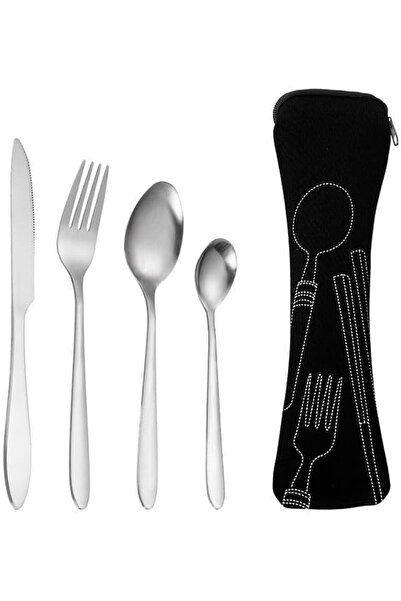 Yelajoy 4 Pack Cutlery Set With Portable Pouch Case, Stainless Steel Flatware...