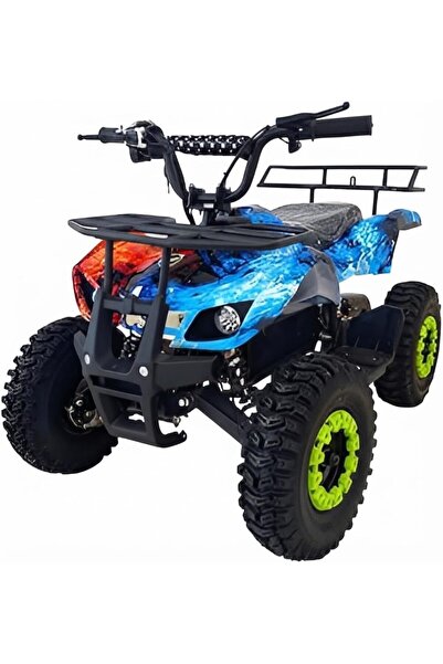 Generic Kids Electric Quad Bike ATV 4 Wheeler Blue Fire Camo Off Road