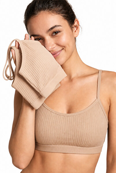 İpeksi Collection 3-Piece Bralette Bustier Crop Tank Top with Removable Pads ...