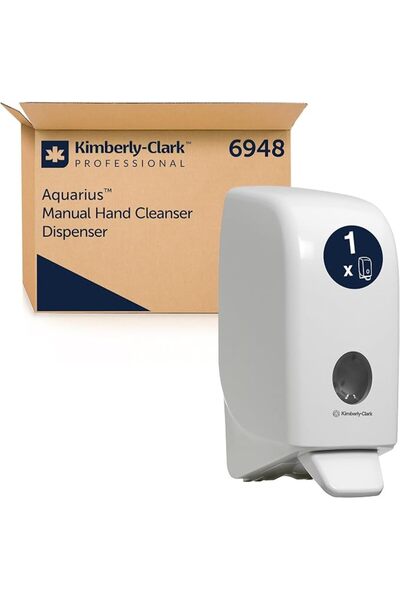 Kimberly-Clark موزع صابون اليدين أكواريوس 6948-1 أبيض اللون يثبت على الحائط (...