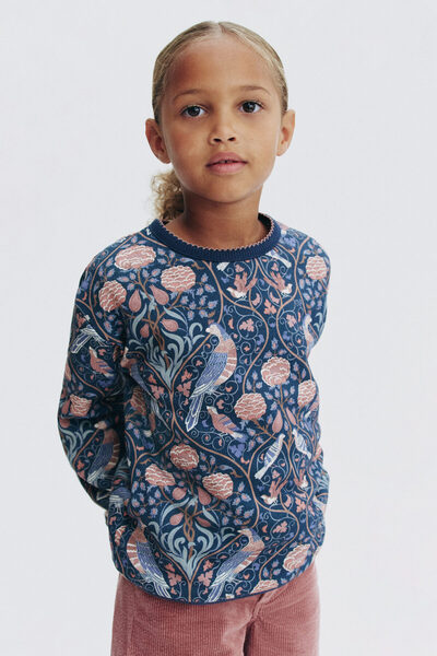 H&M Pamuklu ve Desenli Sweatshirt