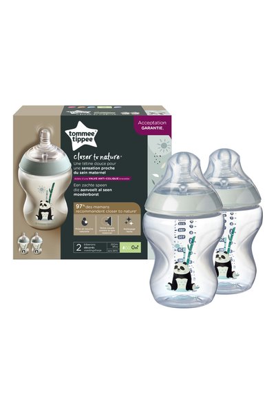 tommee tippee Πλαστικά Μπουκάλια 260ml Αργή Ροή 0m+ Tommee Tippee-Κοντά στη Φ...