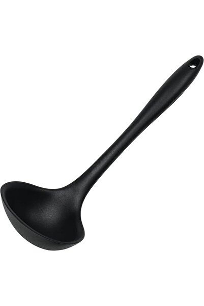 Chef Craft Premium Silicone Cooking Ladle, 11.25 inch, Black