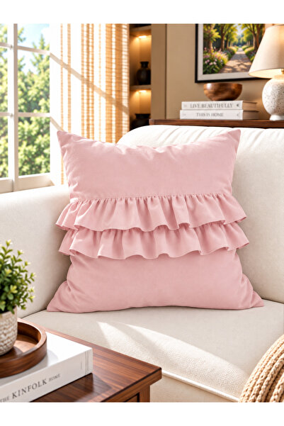 Decamor home Pearl Design Model Powder Pink Cushion Cover