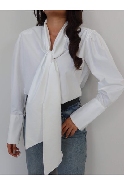 ESRAHELVACI Collar Scarf Shirt